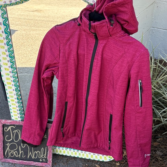 Free Country Jackets & Blazers - EUC Free Country pink hooded jacket